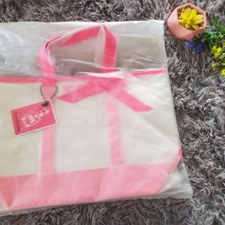 Juicy Couture Pink And White Tote Bag Purse
