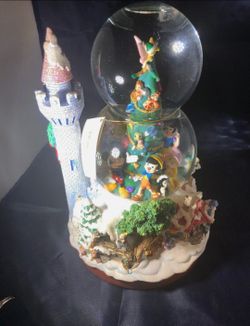 Disney Two Tiered Mickey and Friends Christmas Snow Globe