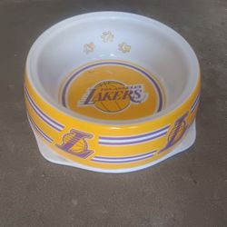 Lakers Dog Food Bowl