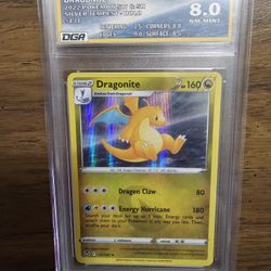 Pokemon Graded DGA 8 Dragonite #131 (2022) Silver Tempest Holo