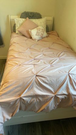 Wooden twin bed