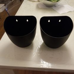 Set Of Two Outdoor Wall Mount Flower Pots