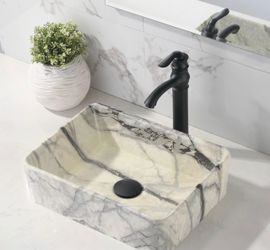 BRAND NEW VOKIM MARBLE-COATED VESSEL SINK
