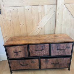 5 Drawer Dresser With Fabric Drawers
