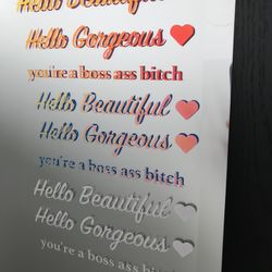 Hello Gorgeous 🤍 Vinyl Sticker 