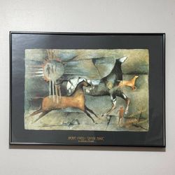 Monica Stobie Ancient Voices Cayuse Magic Poster Print Framed Wall Decor