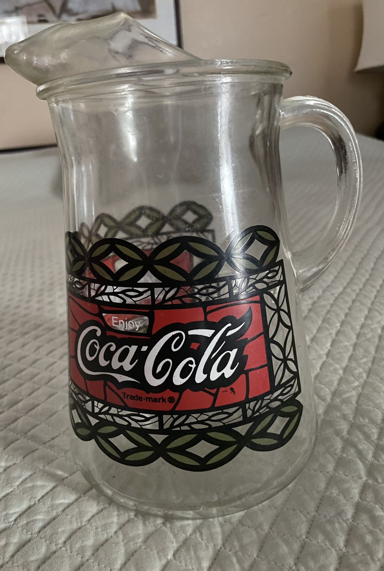 Vintage Coca Cola Glass Pitcher