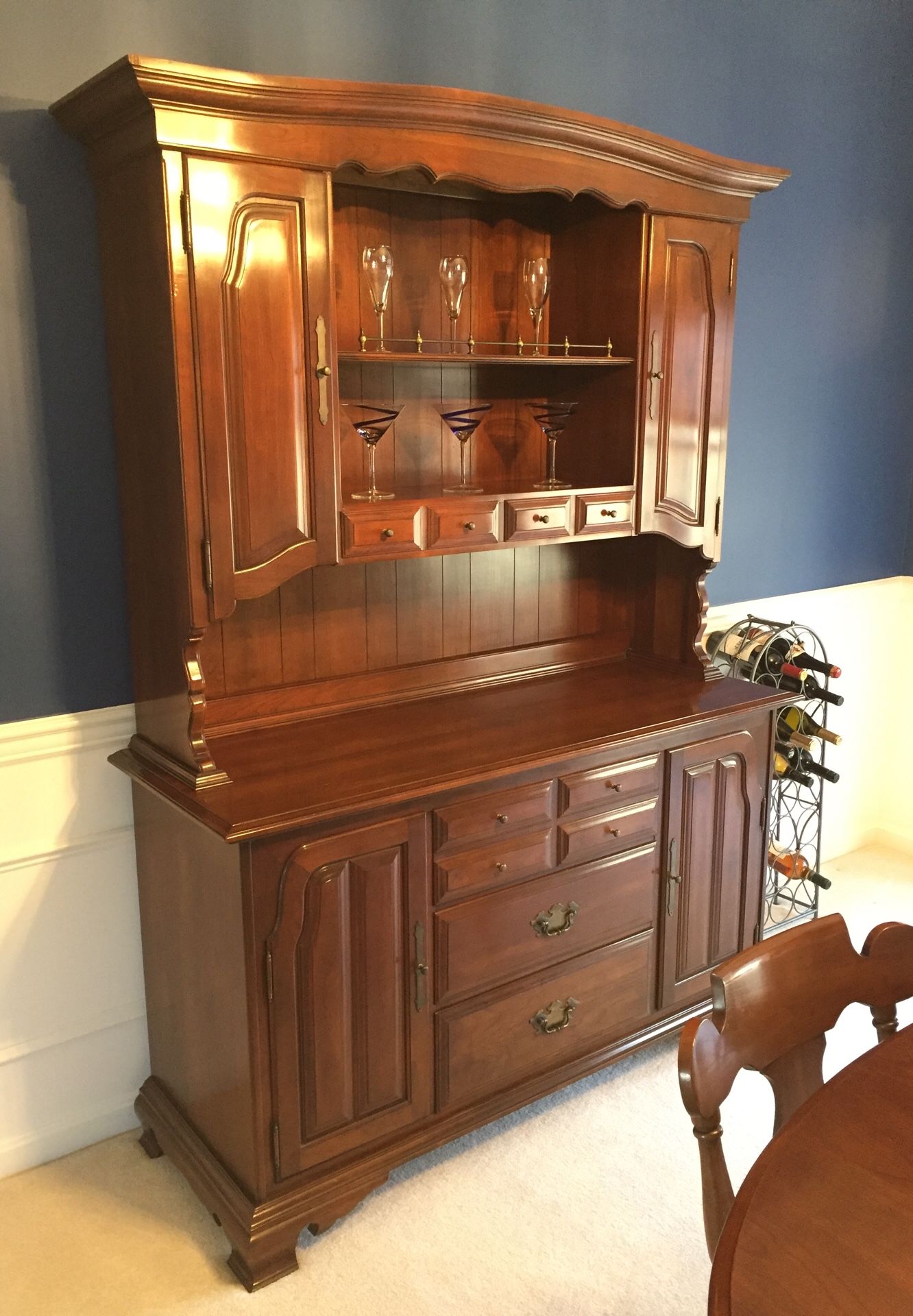 Cherry wood hutch