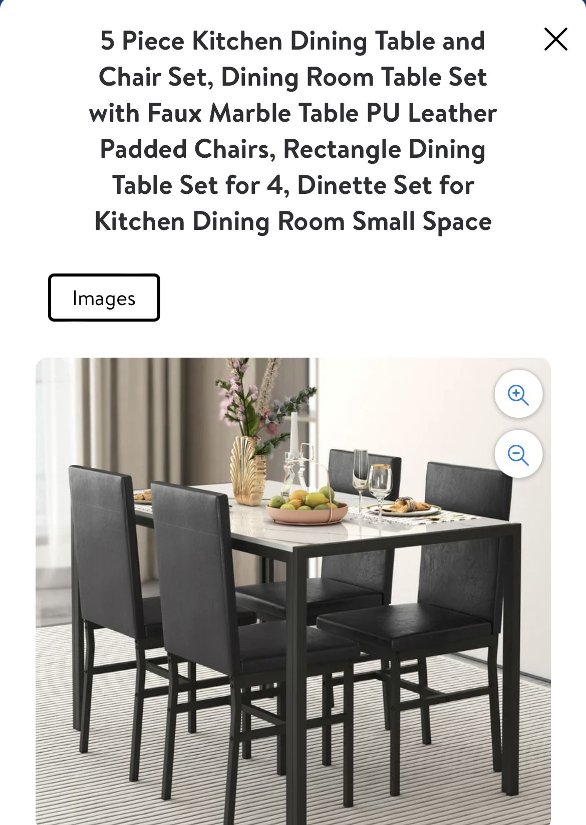 5 Piece Kitchen Dining Table and Chair Set😬