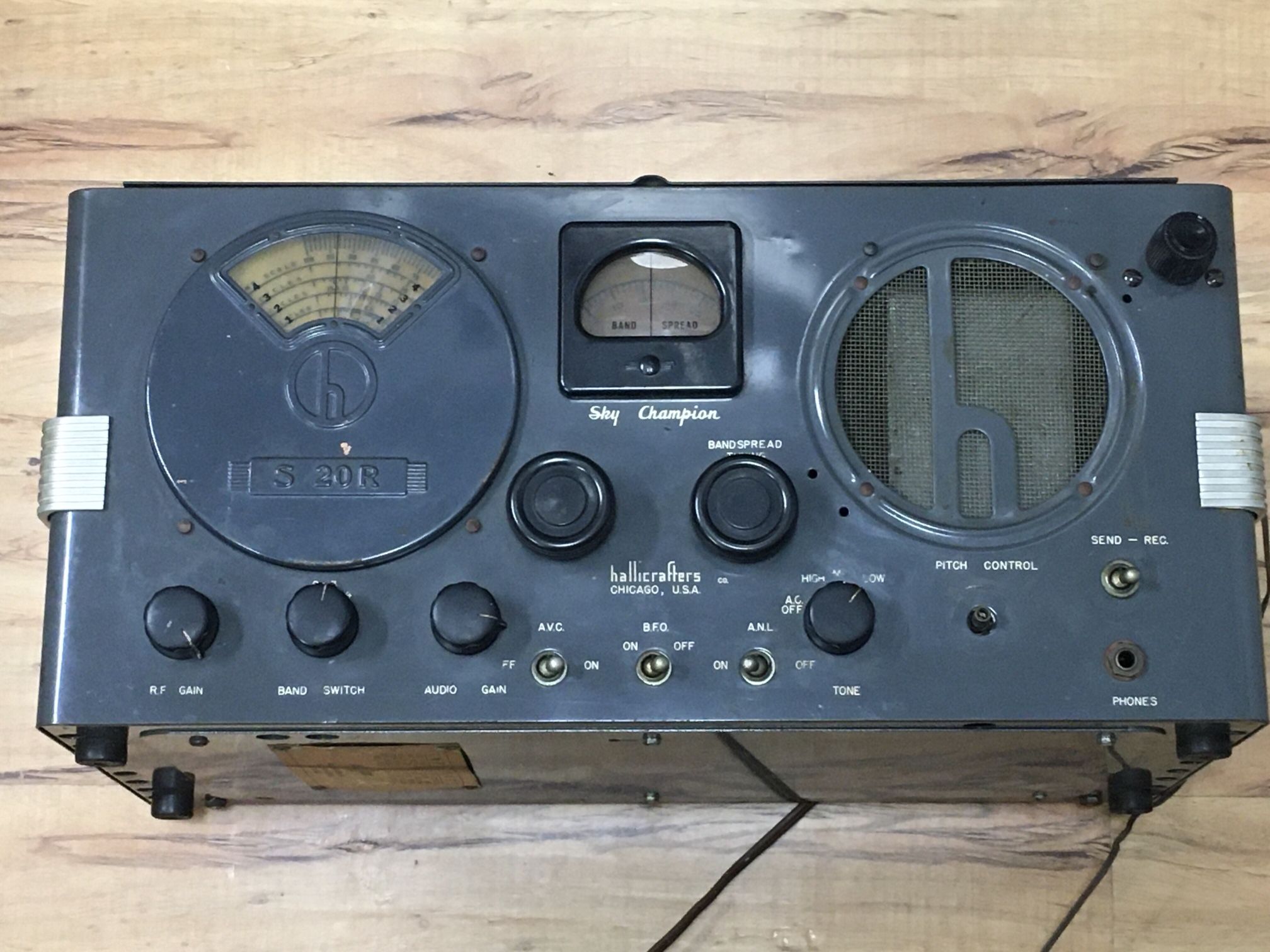 WW2 Hallcrafters Tube Sky Champion Radio Receiver S 20R