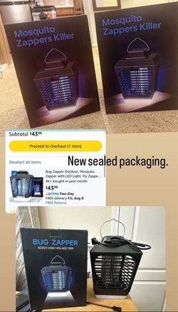 Bug Zapper/light , Mosquito Zapper with LED Light, Fly Zapper Outdoor Indoor, Insect Zapper Electric Fly Traps, Plug in Mosquito Killer for Patio Yard