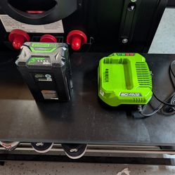 Greenworks Pro 60 volt lithium battery and charger