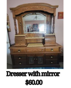 Dresser with mirror