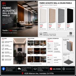 Fabric Acoustic Wall & Ceiling Panels