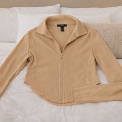 Forever 21 Zippered Crop Top Size Small 