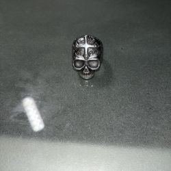 Punk Templar Cross Gothic Skull Ring 