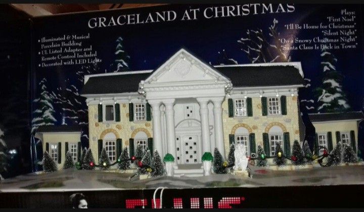 Ceramic Musical Graceland Mansion 