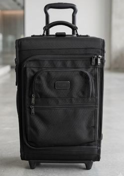 Tumi Alpha Black Ballistic Nylon Carryon Suitcase Luggage
