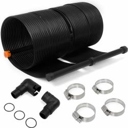 24" x 10' ft Inground/Above Ground Swimming Pool Solar Panel Heating System Spa Heater, Black