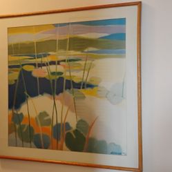 TADASHI ASOMA LILY POND IN SUMMER Lithograph 33" 1976  