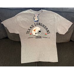 Size M: Brand New Vintage Y2K TX Longhorns National Championship 2006 Rose Bowl Tee