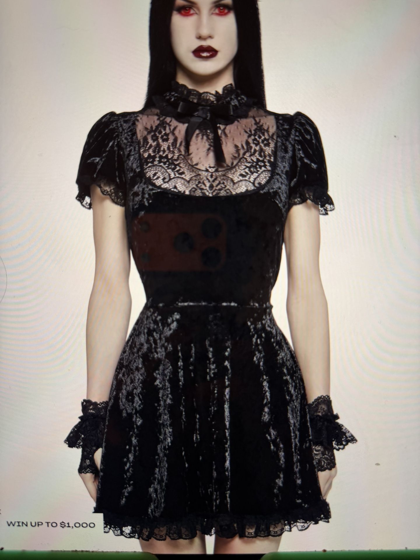 House Of Widow Dark Obsession Mini Dress