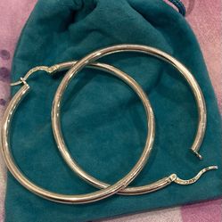 Sterling Silver Hoop Earrings $10