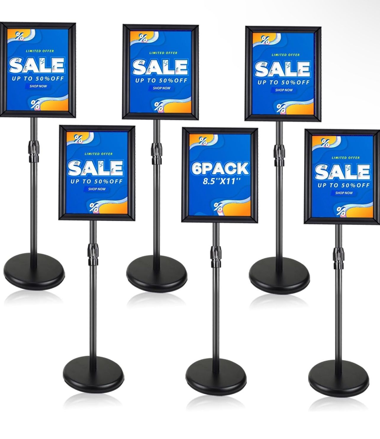 6 Pack Sign Holder Stand(never Used)