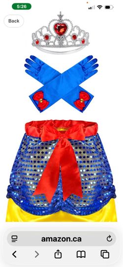 Teuevayl Little Girls Dress Up Clothes for Toddler, Princess Skirt Kids' Dress Up & Pretend Play Toys Gift for 3 4 5 6 Girls