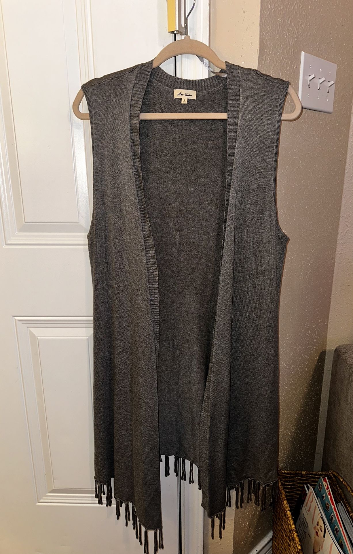 Women’s  Long Cardigan  With Fringe New