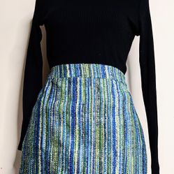Favori Contrasting Trim Tweed Pencil Women's Skirt