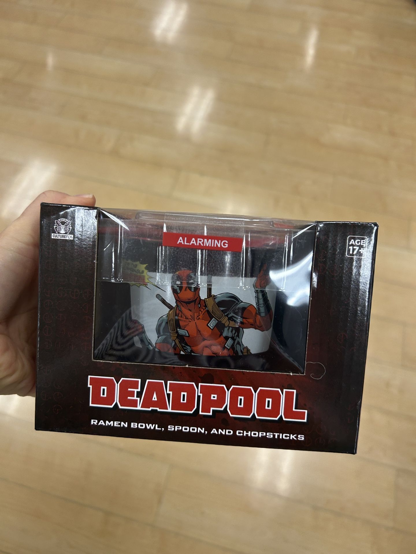 NWT Deadpool Ramen Bowl with Spoon and Chopsticks
