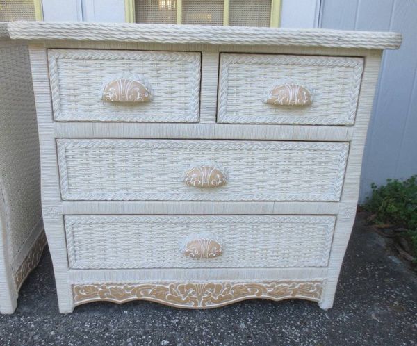 2 White Wicker Dressers From Pier 1 Imports For Sale In Addison