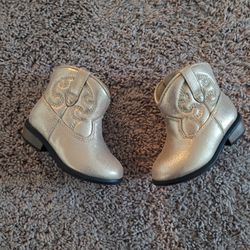Size 5 Toddler Gold Cowgirl Boots 