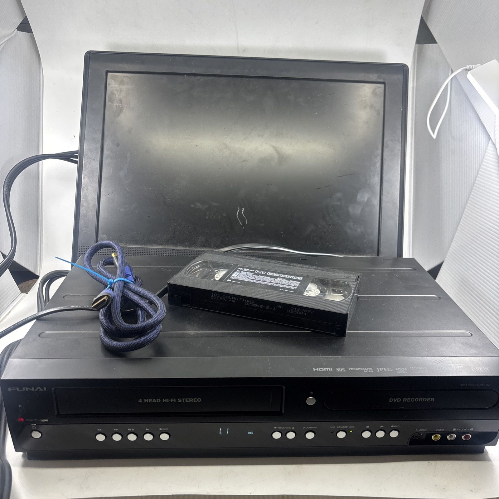 FUNAI VCR Recorder Combo DVD S-video ZV427FX4 HDMI NO Remote TESTED