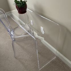 Clear Desk And Chair