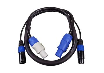 Blizzard DMXPC 5-Pin DMX Plus PowerCON Compatible Combo Cable - 3 Ft