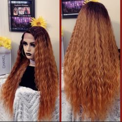 Human Hair Blended Lace Front Wig 