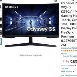 Samsung Odyssey G5 27 inch 144Hz Curved