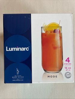 Luminarc Set of 4 Mode Drinking Glasses - New