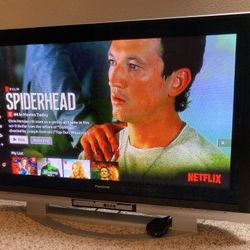 Panasonic 50” Plasma tv + remote (works fine)