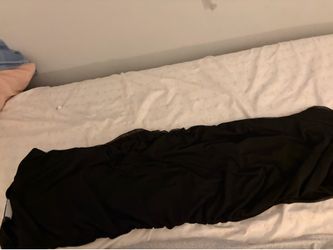A black top less dress
