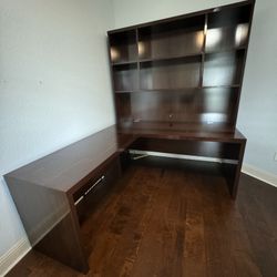Modern Copenhagen Home Office Set - Desk, Hutch, & File Cabi