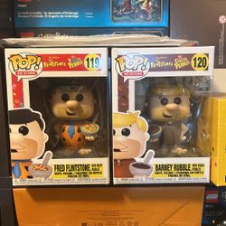 Funko Pop The Flintstones Fruity Pebbles Fred Flintstone + Barney Rubble 119 120
