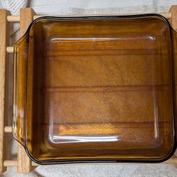 Wooden Serving Tray/trivet with 8 inch square Casserole Included