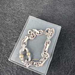 Tiffany & Co. Makers Sterling Silver & 18K Gold Link Bracelet – 8.7”