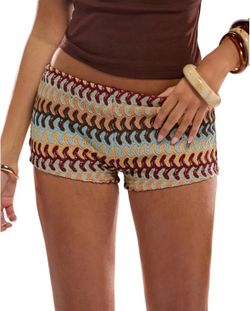 Multicolored crochet Microshorts