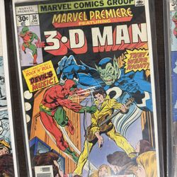 Marvel Premiere #35 #36 #37 The 3-D Man Comic Book