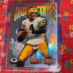 1997 Topps Brett Favre High Octane Football Card Insert 