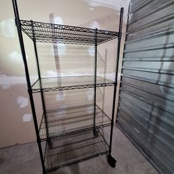 78" Height Black Metal Shelving